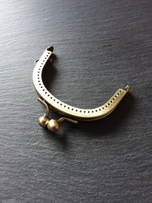 1 or 5 Bronze Tone 8.9cm (3 4/8") Metal Alloy Arch Frame Kiss Clasp For Purse or Bag Inactive