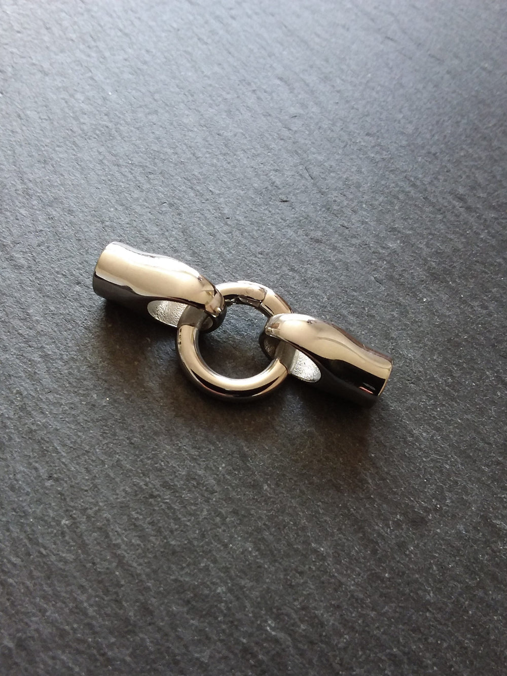 1 or 5 Stainless Steel Plain End Cap Connector Set for 4.5mm Cord with Spring Gate O Ring (5mm end caps)