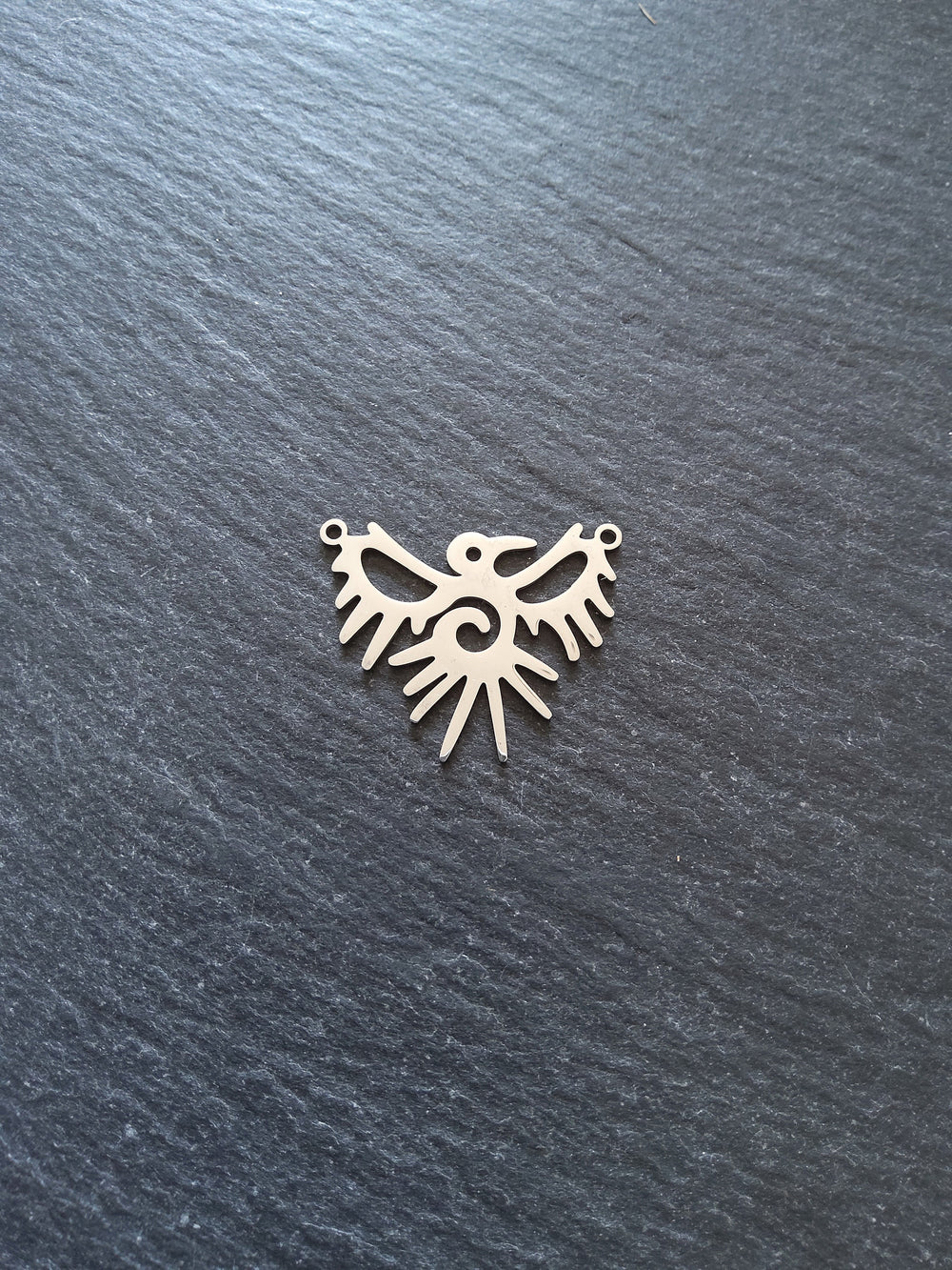 2 or 10 Stainless Steel Bird Connector Pendants 23x28x1mm