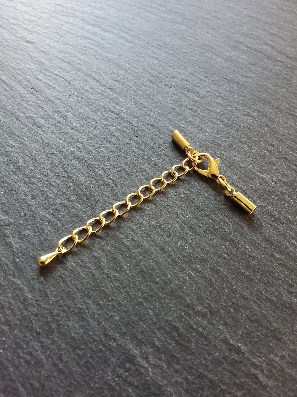 Gold Plated End Cap Sets for 2mm Round Cord (2.5mm caps)