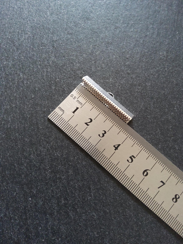 35mm (1 3/8") Wide Ribbon Crimp Ends 35x8mm Findings Crimps in Gold, Silver, Antique Silver, Rose Gold, Antique Bronze or Antique Copper