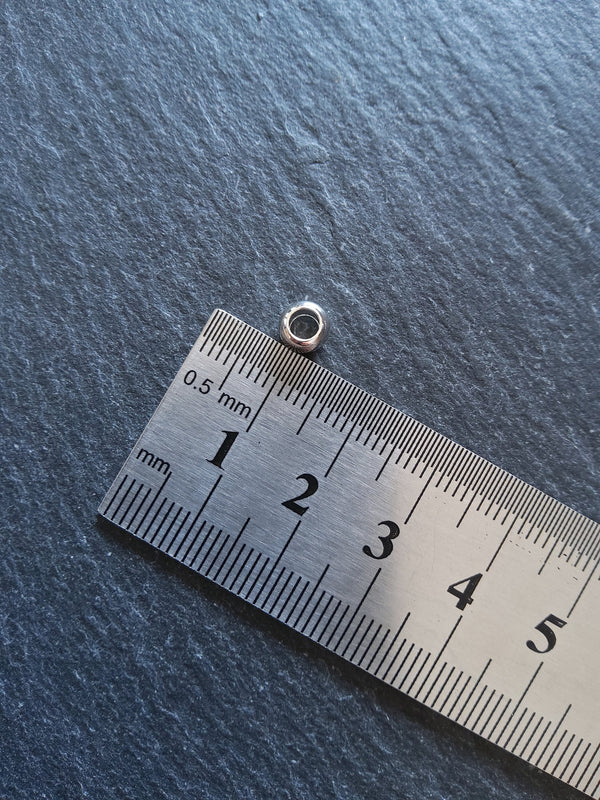 6 or 30 Sterling Silver Plated 6mm Brass Smooth Plain Barrel Spacer Beads 6x3.5mm 3mm Hole