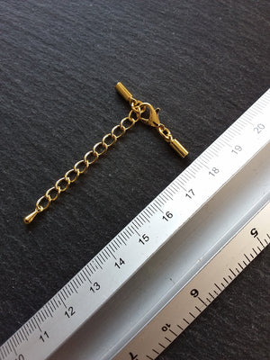 Gold Plated End Cap Sets for 2mm Round Cord (2.5mm caps)