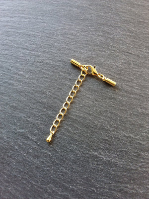 Gold Plated End Cap Sets for 2mm Round Cord (2.5mm caps)