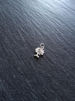 Tree Charms 925 Sterling Silver 12x9x1mm