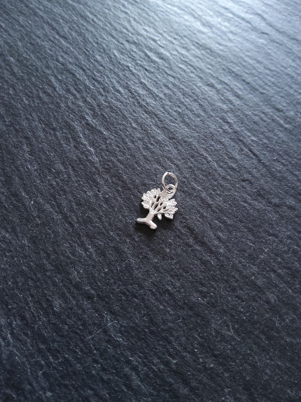 Tree Charms 925 Sterling Silver 12x9x1mm