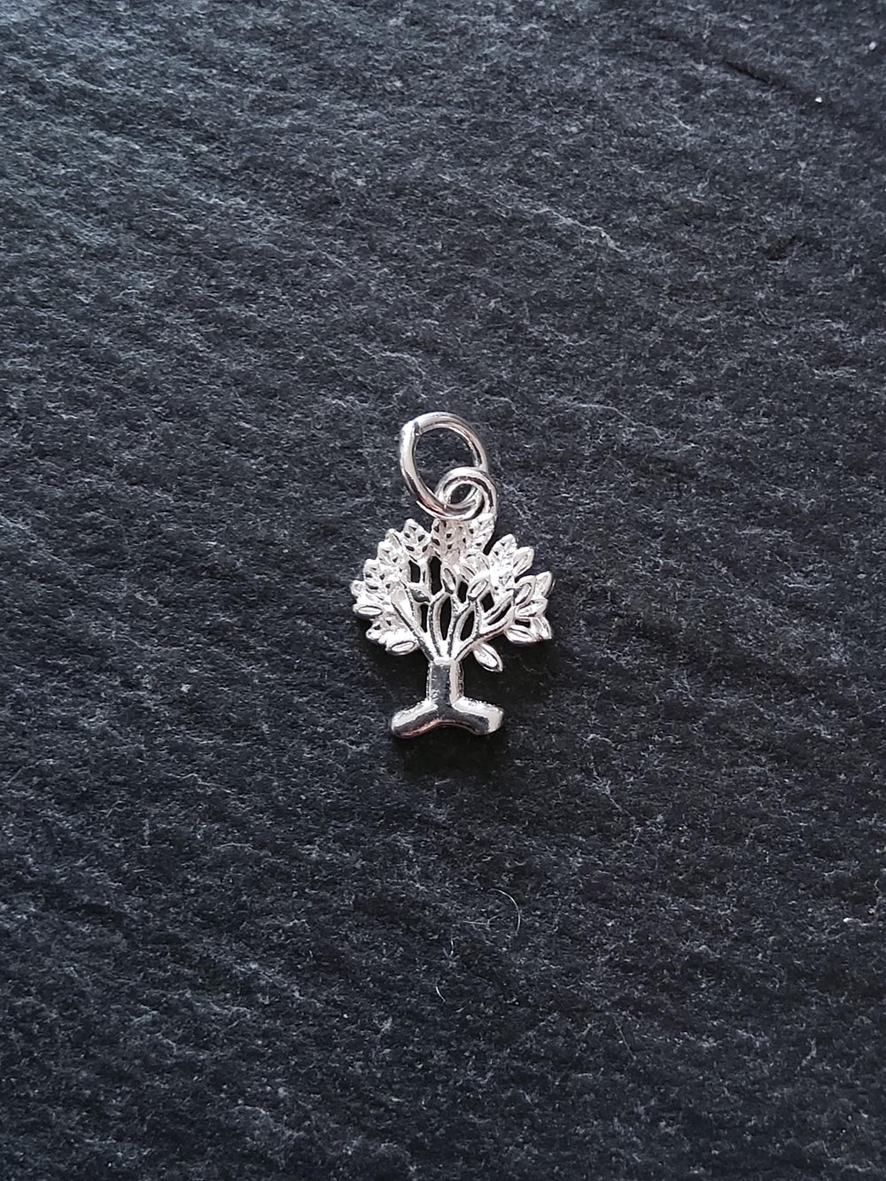 Tree Charms 925 Sterling Silver 12x9x1mm