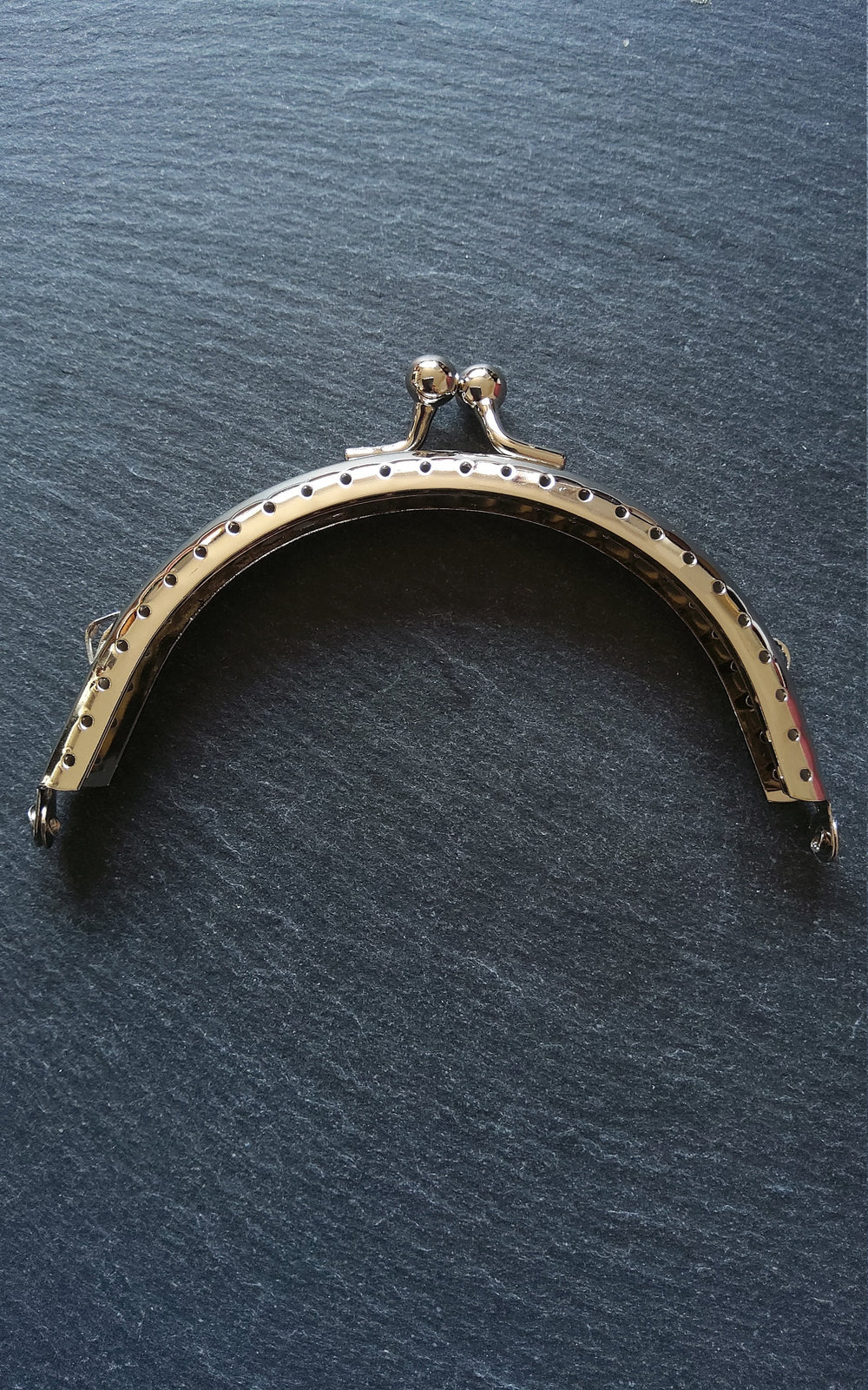 Plain Bright Silver 10.8cm Purse Frame Metal Arch Kiss Clasp For Purse Bag ( 4 2/8 inch )