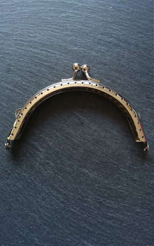 Plain Bright Silver 10.8cm Purse Frame Metal Arch Kiss Clasp For Purse Bag ( 4 2/8 inch )