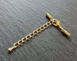 Gold Plated End Cap Sets for 2mm Round Cord (2.5mm caps)