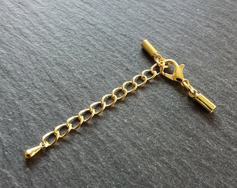 Gold Plated End Cap Sets for 2mm Round Cord (2.5mm caps)