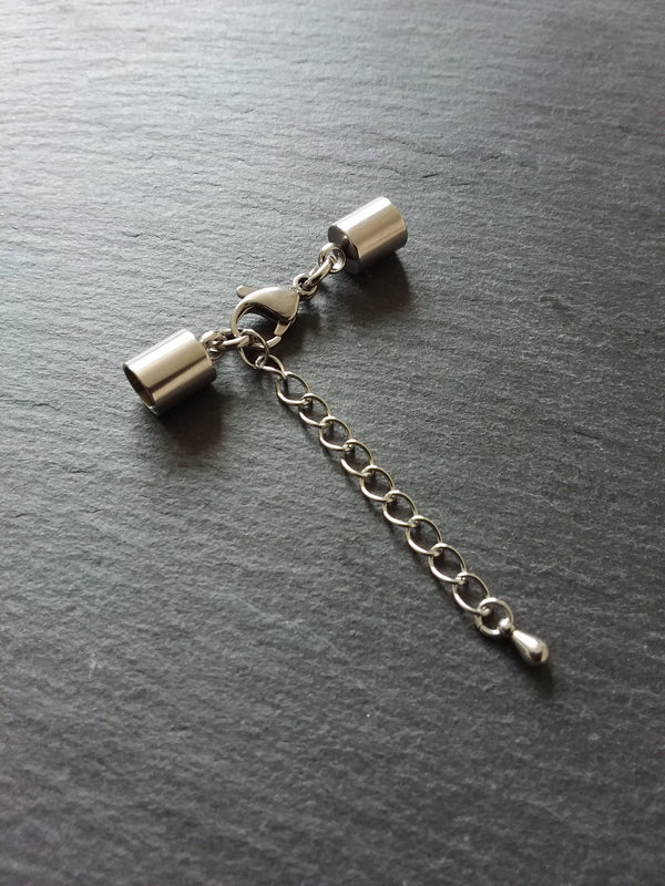 Stainless Steel End Cap Sets for 5.5mm Cord (6mm end caps)