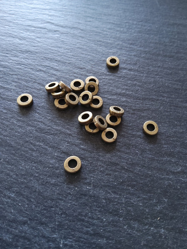 60 or 300 Antique Bronze Tone 6mm Plain Spacer Beads 6x1.7mm Hole: 3.2mm