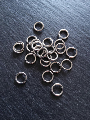 40 or 200 Stainless Steel 10mm Jump Rings Strong 1.4mm (15 gauge) Internal Diameter: 7.2mm