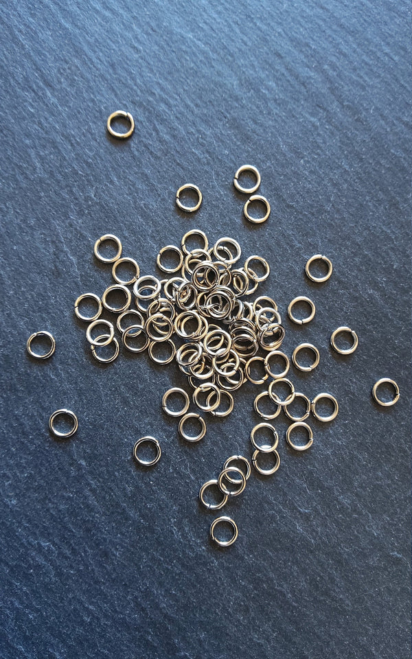 200 or 1000 Antique Silver Tone 6mm Diameter 1mm Metal Alloy Jump Rings Strong (18 Gauge)