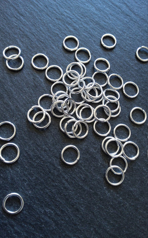 Strong Jump Rings Silver Plated 9mm Diameter 1.2mm (16 gauge) wide