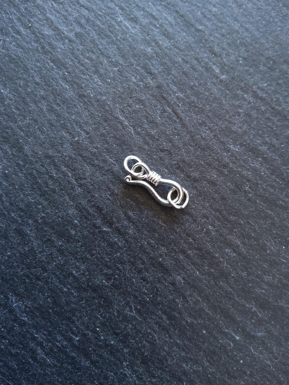 Genuine Solid Sterling Silver Hook & Eye Clasp Set 20mm Long (clasp 13x6x2mm)