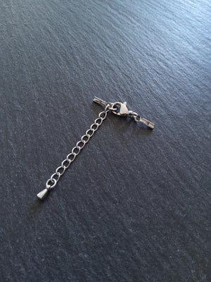 Stainless Steel Folding Crimp End Sets for 0.5mm to 1mm Cord Necklaces