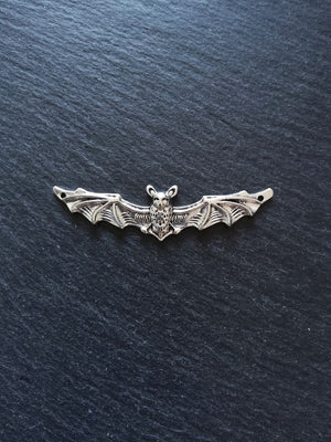 4 or 20 Flying Bat Connector Charms Antique Silver Tone Metal Alloy 65x17mm
