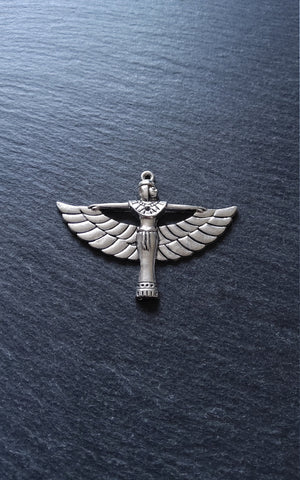 2 or 10 Egyptian Goddess Isis Charms Antique Silver Tone Alloy 56x42mm