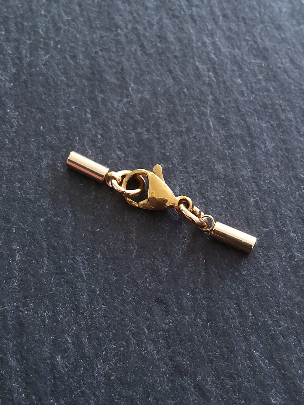 4 or 20 Genuine 18K Gold Plated Stainless Steel End Cap Sets for 1.5mm (2mm end caps)
