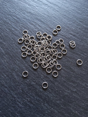 100 or 500 Stainless Steel 5mm Strong Jump Rings 0.8mm (20 gauge)