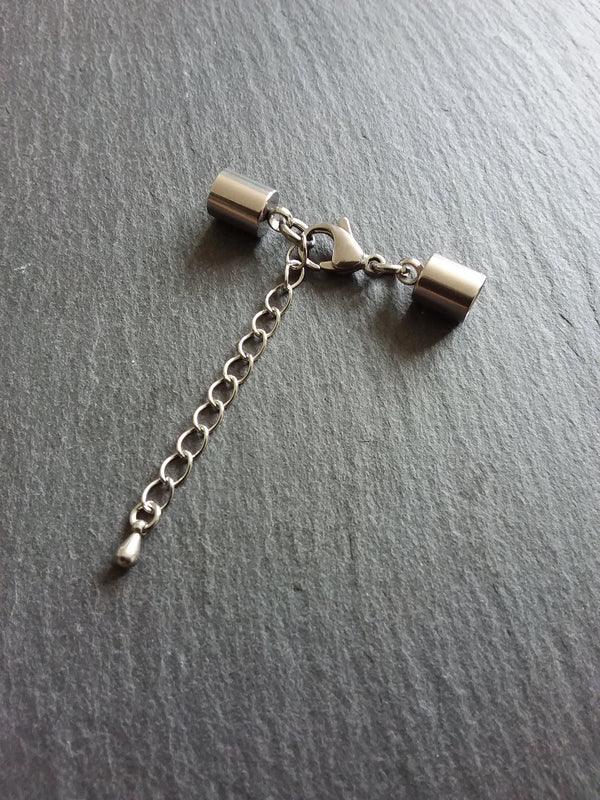 Stainless Steel End Cap Sets for 5.5mm Cord (6mm end caps)