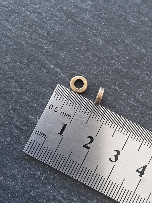 60 or 300 Antique Bronze Tone 6mm Plain Spacer Beads 6x1.7mm Hole: 3.2mm