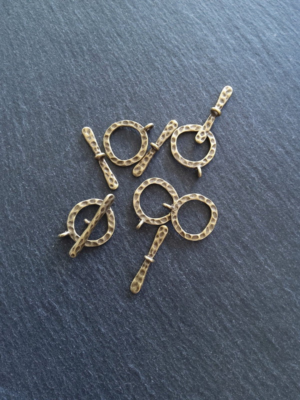 4 or 20 Sets of Antique Bronze Metal Alloy Toggle Clasps 21x16mm