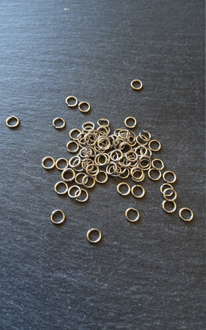 200 or 1000 Antique Silver Tone 6mm Diameter 1mm Metal Alloy Jump Rings Strong (18 Gauge)
