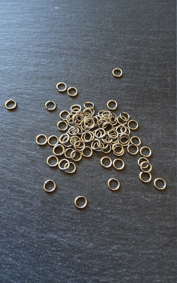 200 or 1000 Antique Silver Tone 6mm Diameter 1mm Metal Alloy Jump Rings Strong (18 Gauge)