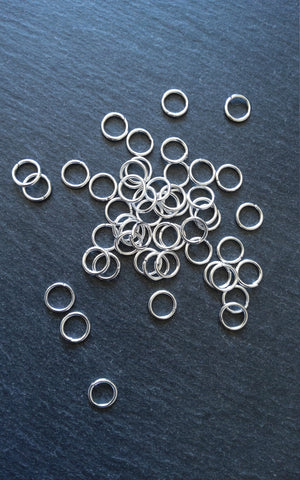 Strong Jump Rings Silver Plated 9mm Diameter 1.2mm (16 gauge) wide