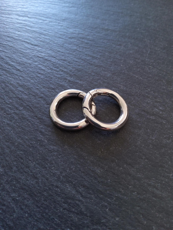 Stainless Steel 20mm Spring Gate Clasps 20x3.3mm O Rings