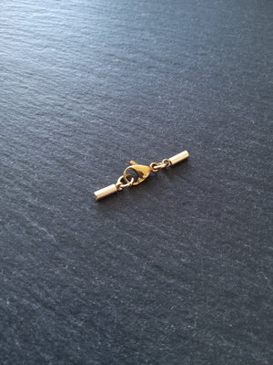 4 or 20 Genuine 18K Gold Plated Stainless Steel End Cap Sets for 1.5mm (2mm end caps)