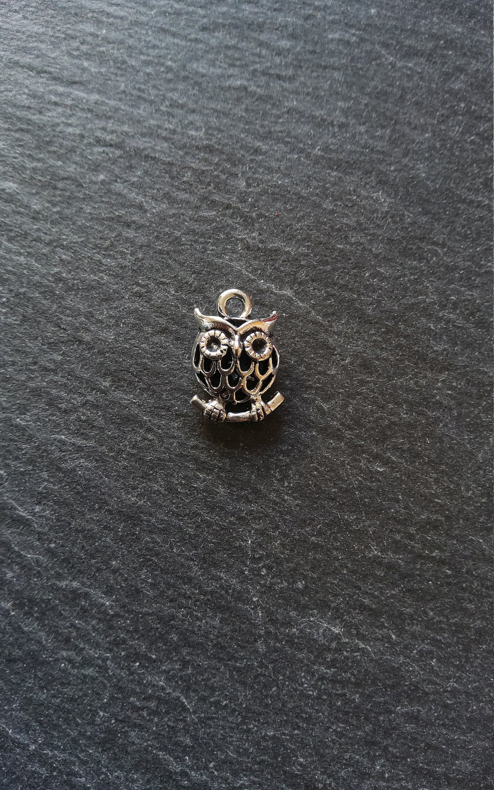 4 or 20 Owl Charms Antique Silver Tone Hollow 17x12x7mm Nickel FREE