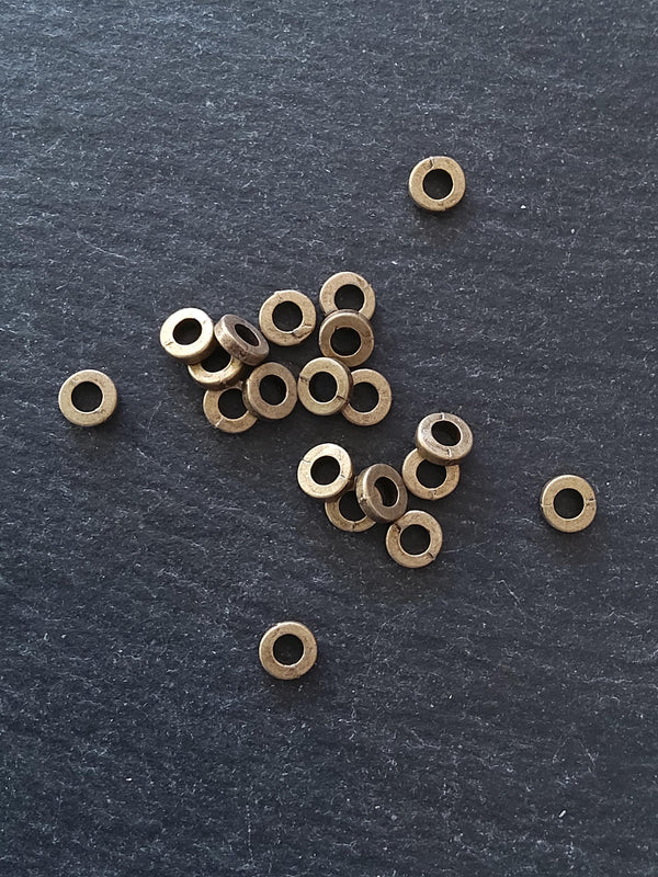 60 or 300 Antique Bronze Tone 6mm Plain Spacer Beads 6x1.7mm Hole: 3.2mm