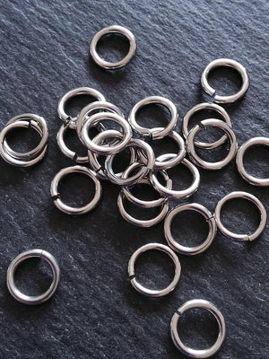 20 or 100 Stainless Steel 10mm Jump Rings Strong 1.6mm (16 gauge)