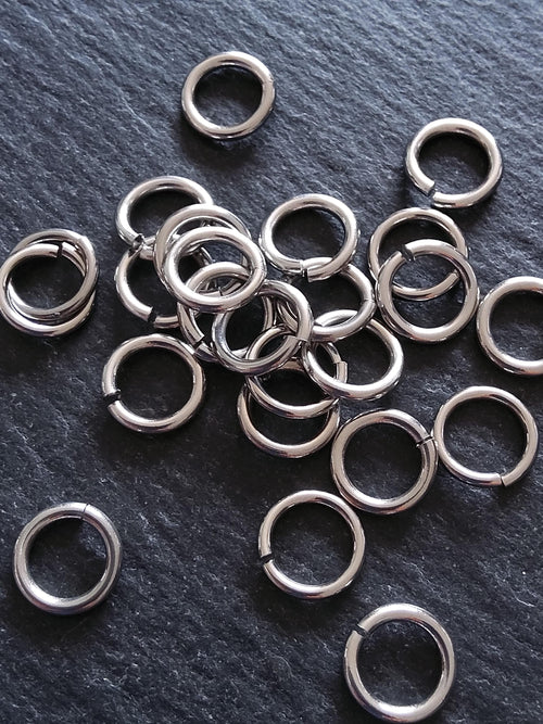 20 or 100 Stainless Steel 10mm Jump Rings Strong 1.6mm (16 gauge)