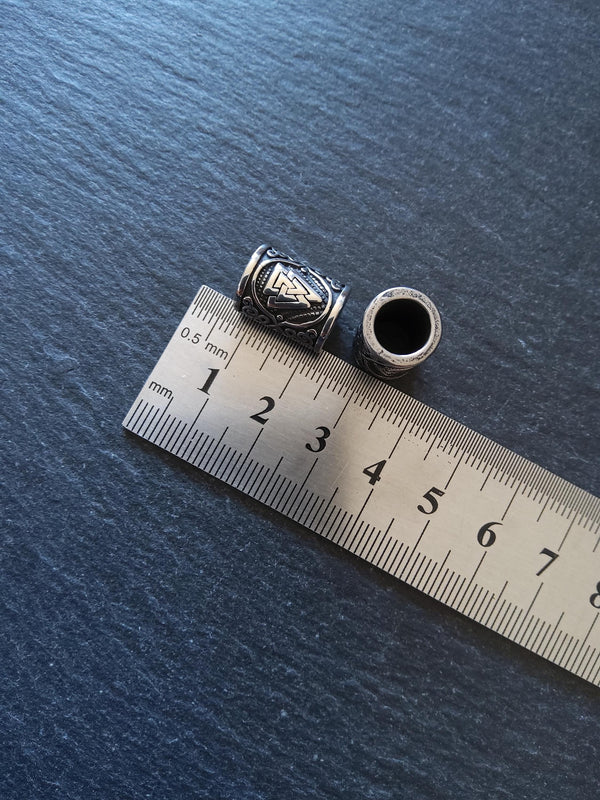 1 or 5 Valknut Odin's Knot Stainless Steel Beads 15x11mm Hole: 8mm
