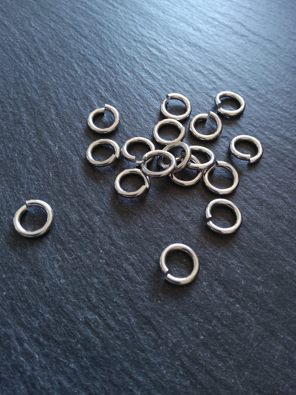 20 or 100 Stainless Steel 10mm Jump Rings Strong 1.6mm (14 gauge) Internal Diameter: 7mm