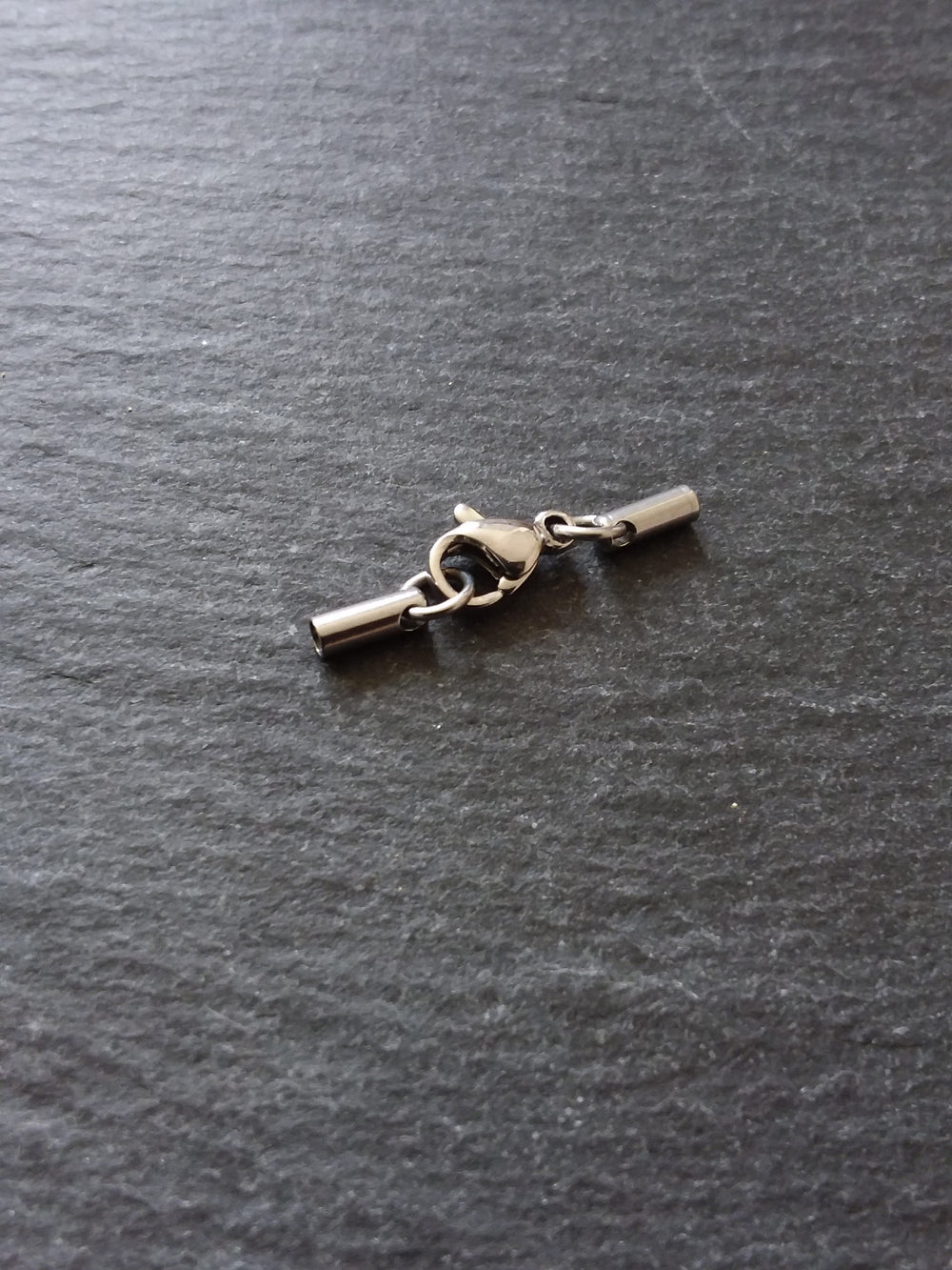 5 or 25 Sets Stainless Steel Rounded End Caps for 1.5mm Cord with Lobster Clasps (1.8mm end caps)