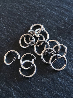 40 or 200 Stainless Steel 9mm Jump Rings Opened Strong 1.2mm (16 gauge)