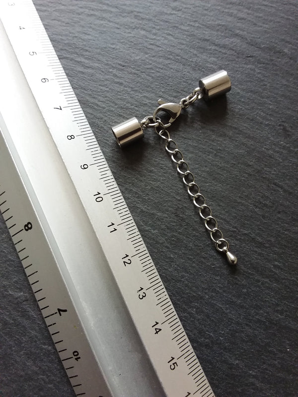 Stainless Steel End Cap Sets for 5.5mm Cord (6mm end caps)