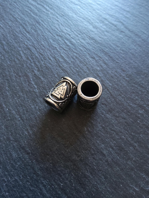 1 or 5 Valknut Odin's Knot Stainless Steel Beads 15x11mm Hole: 8mm