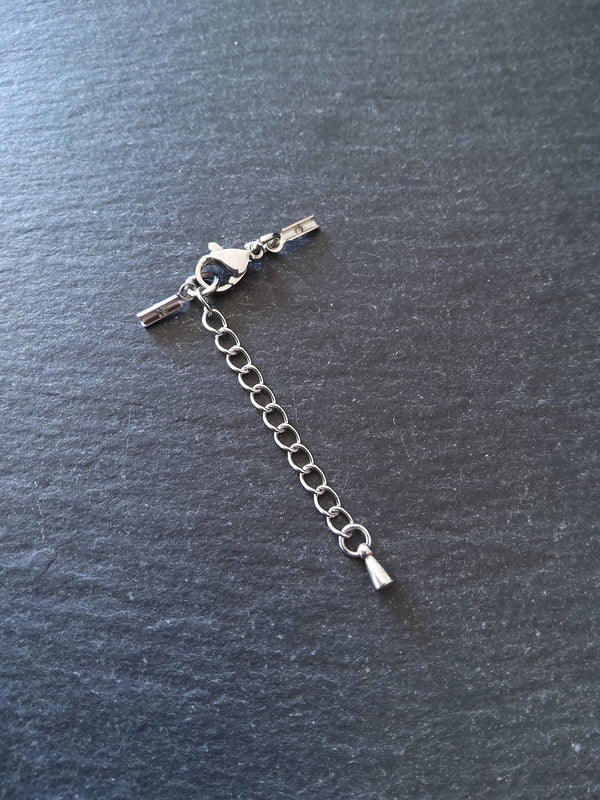 Stainless Steel Folding Crimp End Sets for 0.5mm to 1mm Cord Necklaces