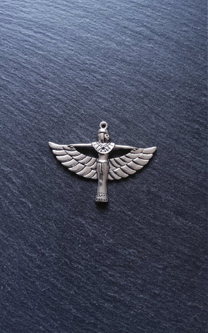 2 or 10 Egyptian Goddess Isis Charms Antique Silver Tone Alloy 56x42mm