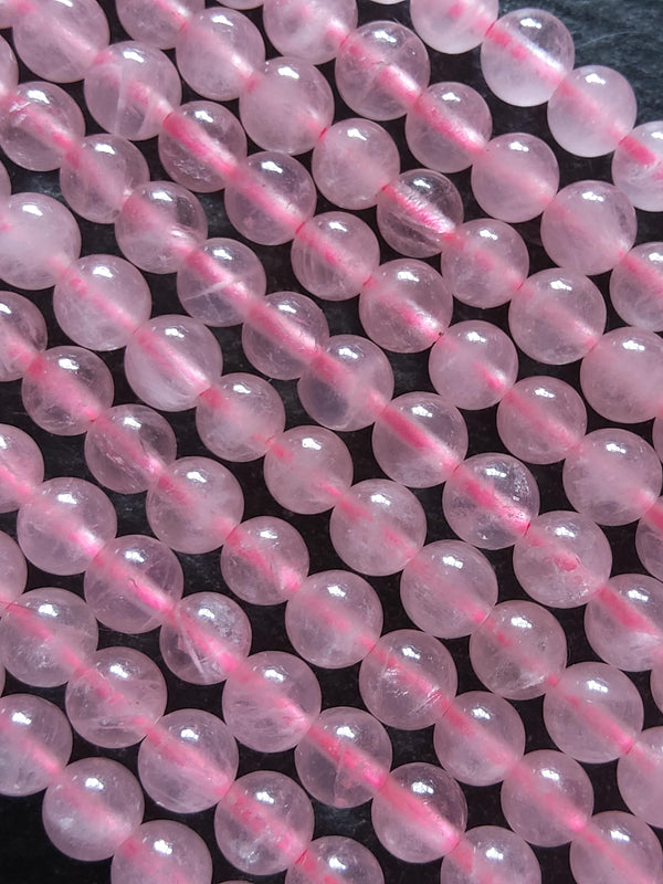 4.6mm Natural Rose Quartz Beads Undyed Round Polished Full 15.5 inch Strand