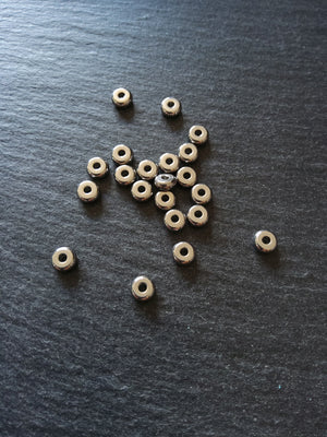 8 or 40 Stainless Steel 6mm Solid Flat Round Spacer Beads 6x2.5mm with 1.8mm Hole