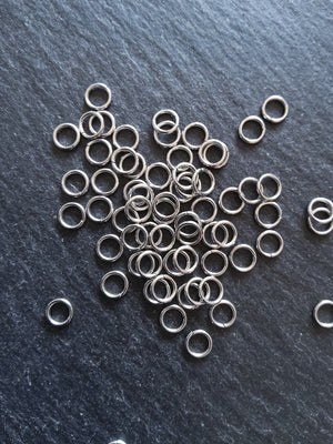 100 or 500 Stainless Steel 5mm Strong Jump Rings 0.8mm (20 gauge)