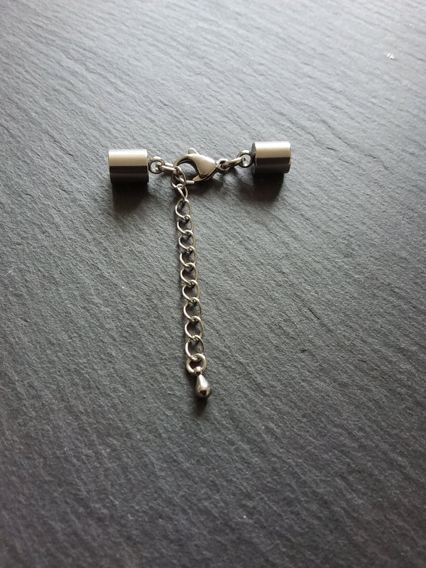 Stainless Steel End Cap Sets for 5.5mm Cord (6mm end caps)